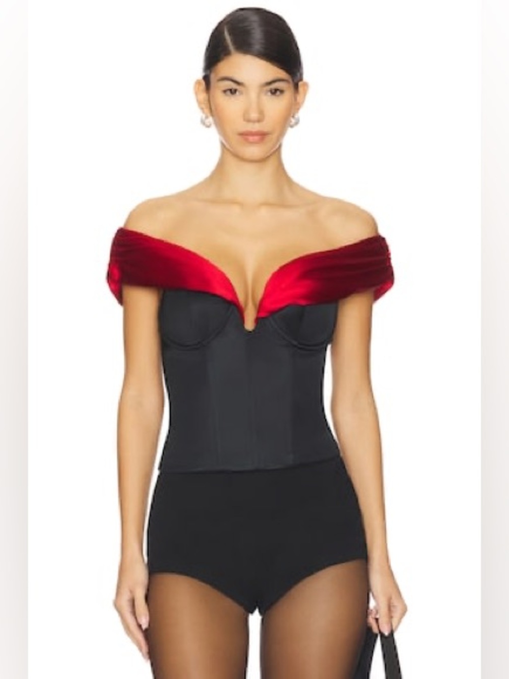 Majorelle Nuria Top in Black & Red